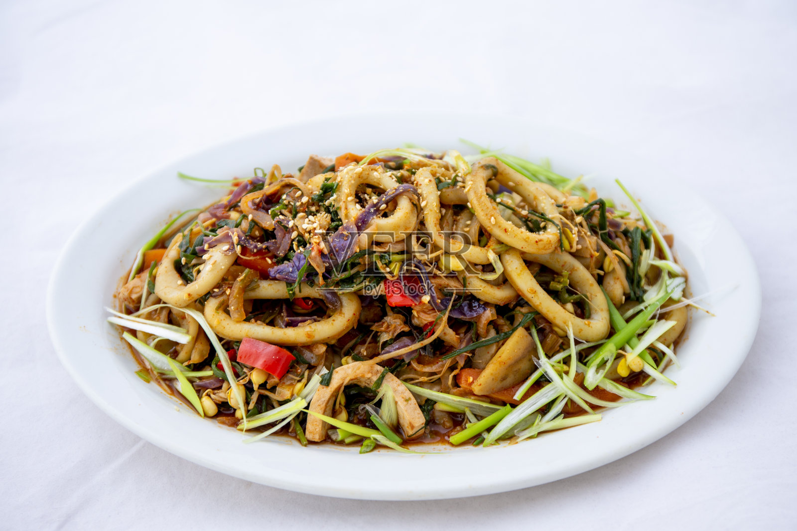 麻辣鱿鱼照片摄影图片