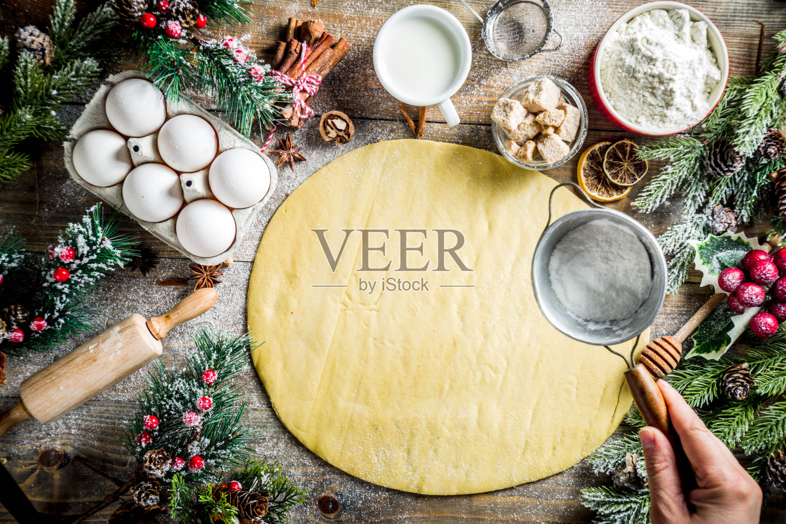 圣诞节烘焙背景照片摄影图片