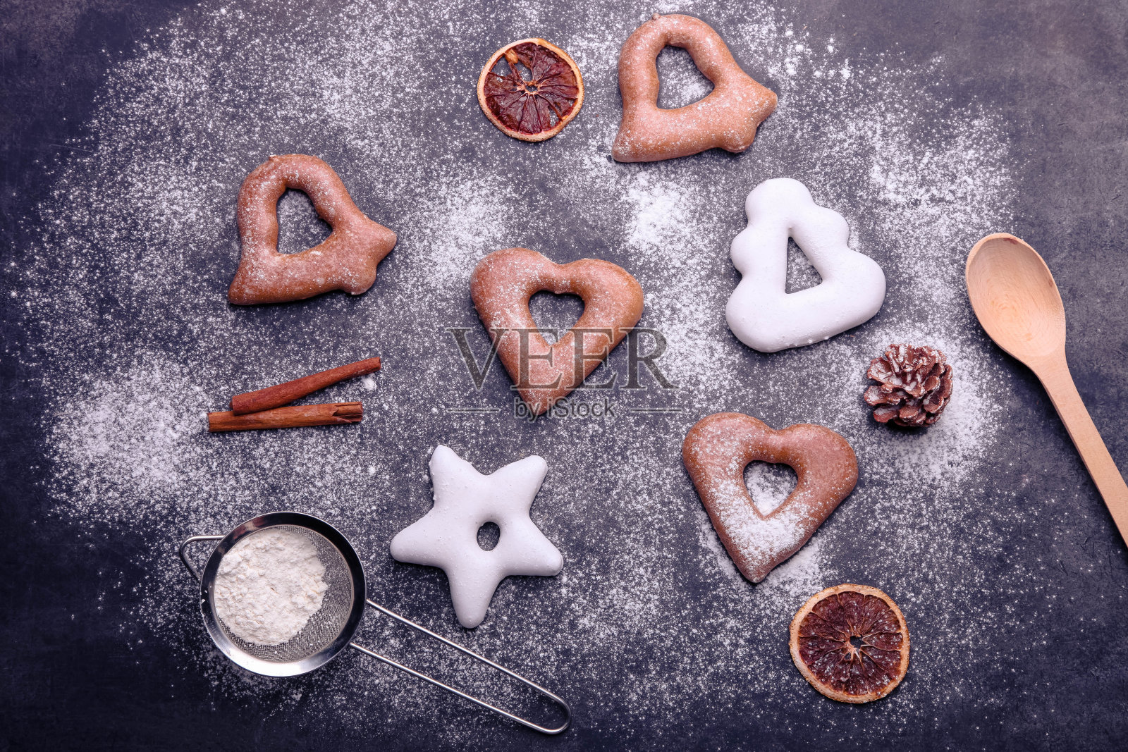 釉面姜饼曲奇照片摄影图片