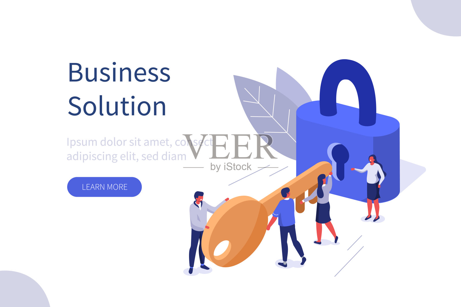 业务解决方案插画图片素材