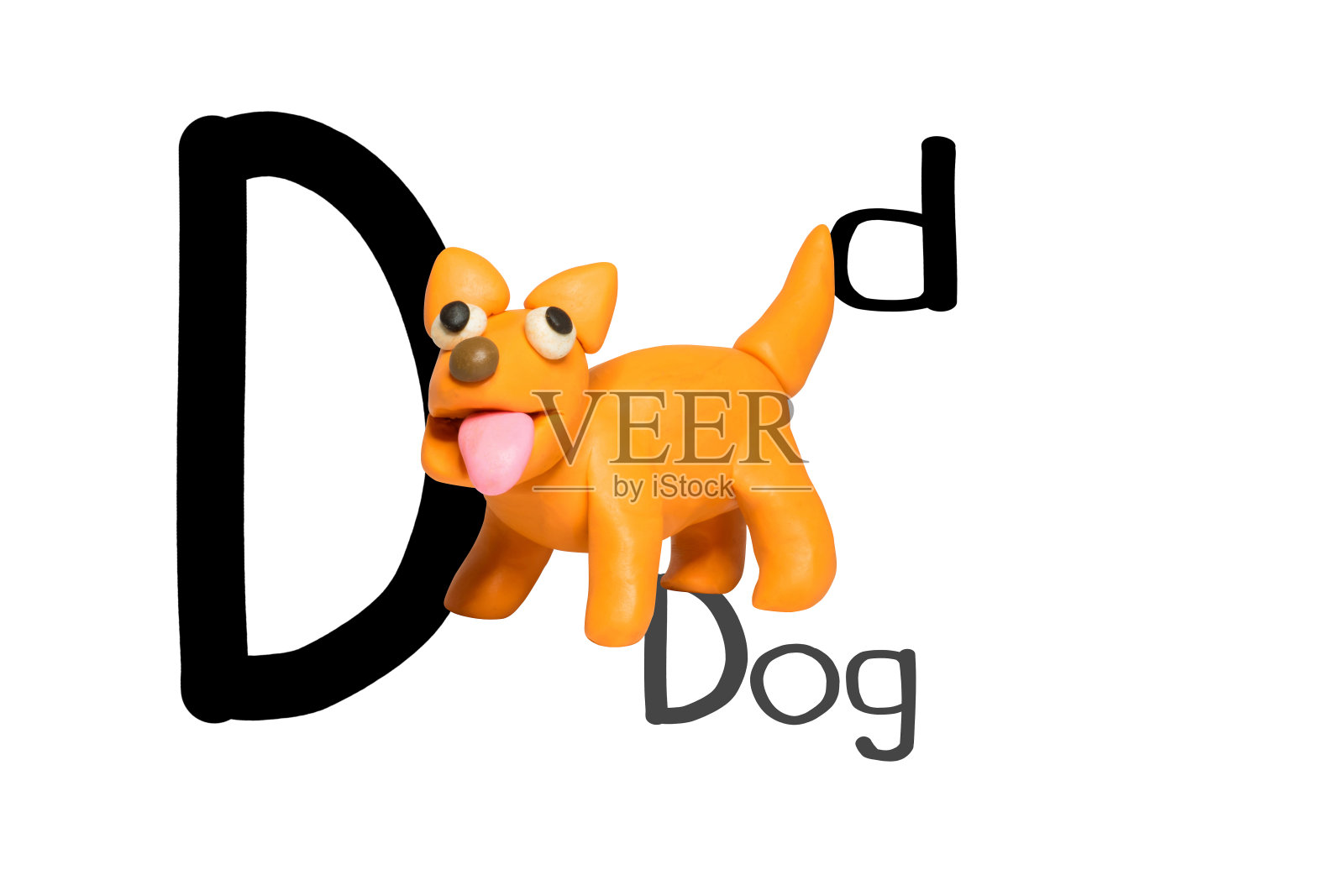 卡通人物，狗孤立在白色背景。照片摄影图片