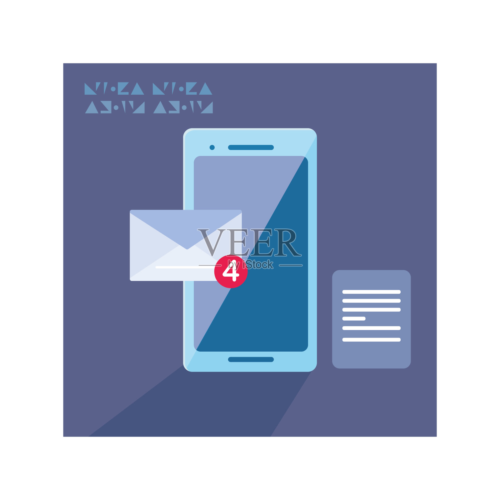 智能手机屏幕与移动应用程序插画图片素材