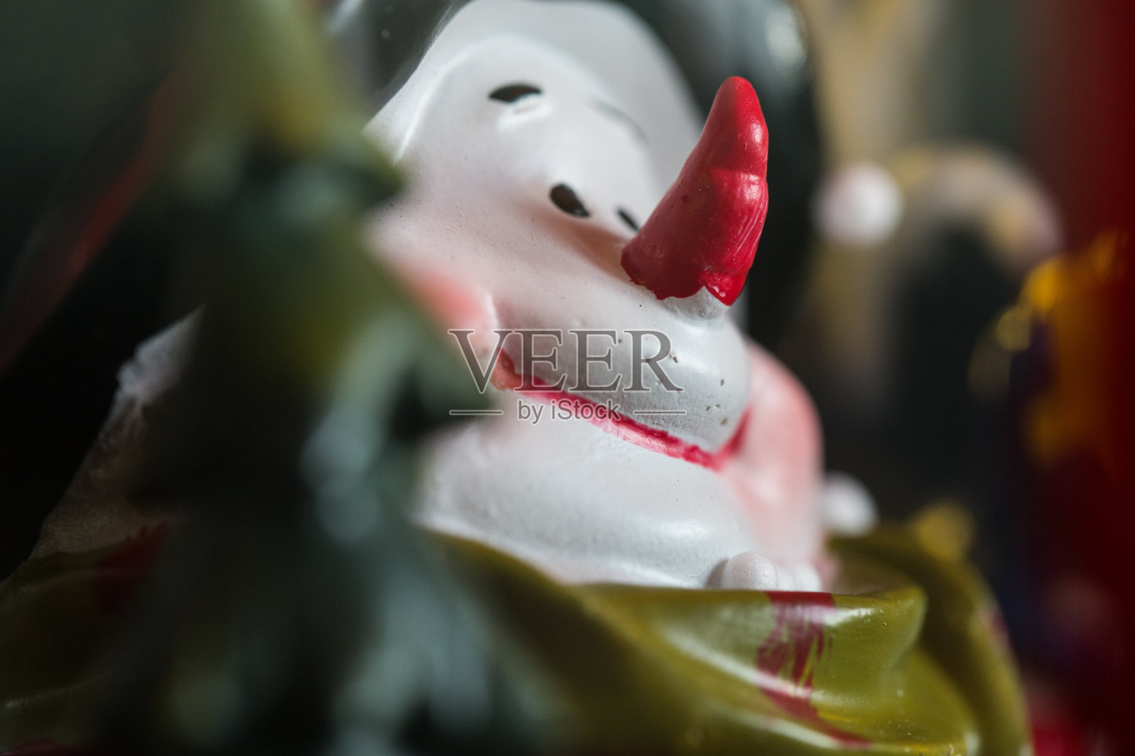 雪人玩具特写照片摄影图片