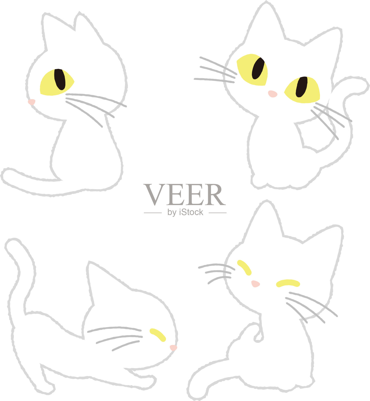 猫插画图片素材