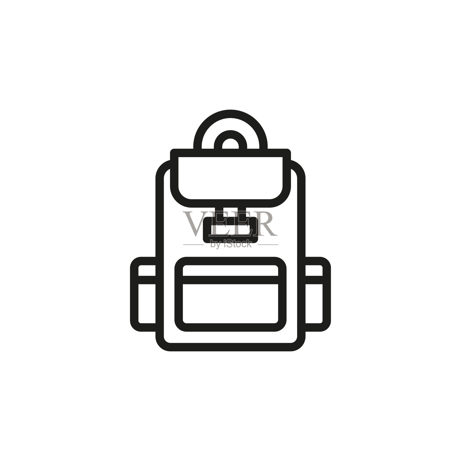 简单的背包线图标。图标素材