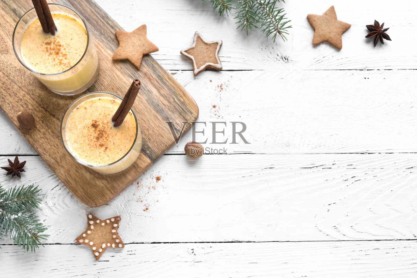 圣诞节蛋酒喝照片摄影图片