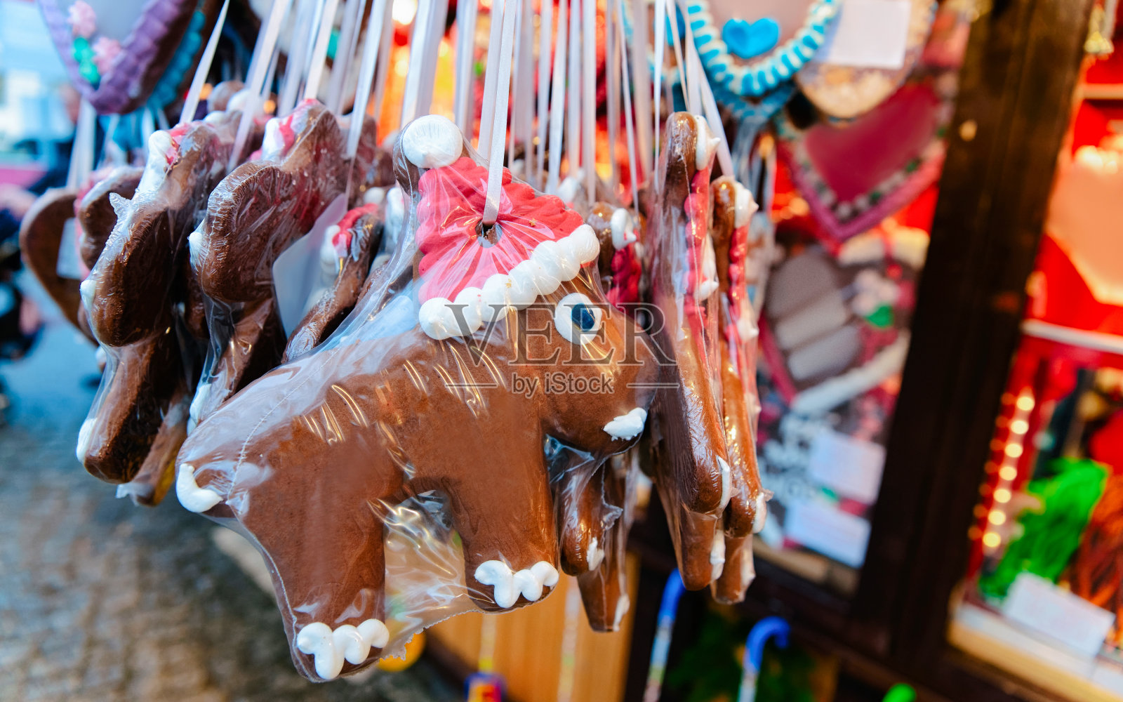 德国圣诞市场上的姜饼照片摄影图片