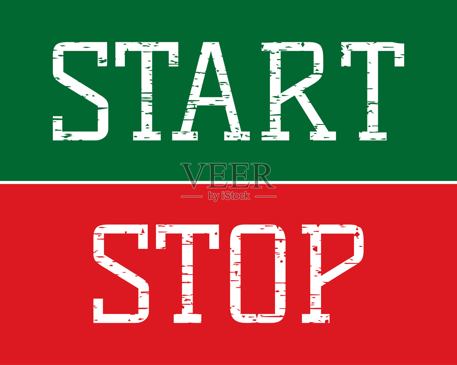 开始-停止矢量图插画图片素材