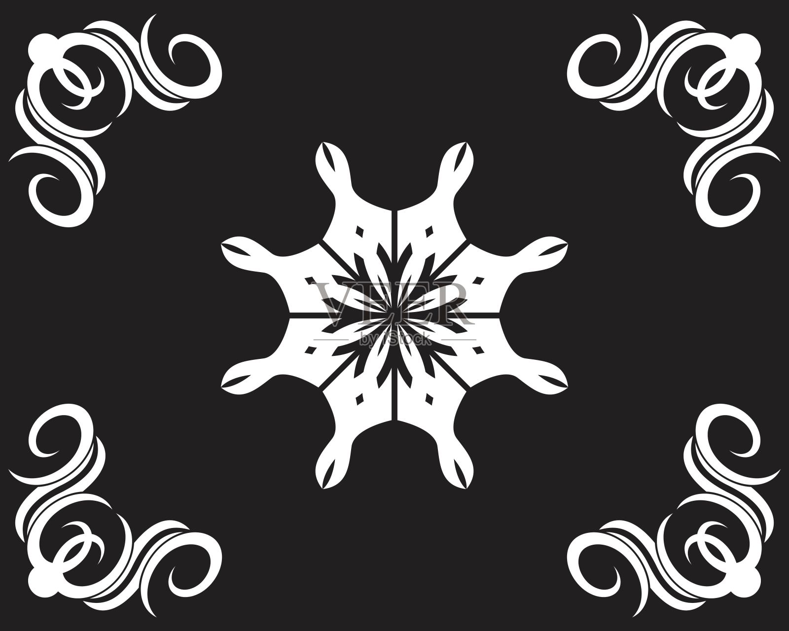 黑色部落背景图标模板插画图片素材