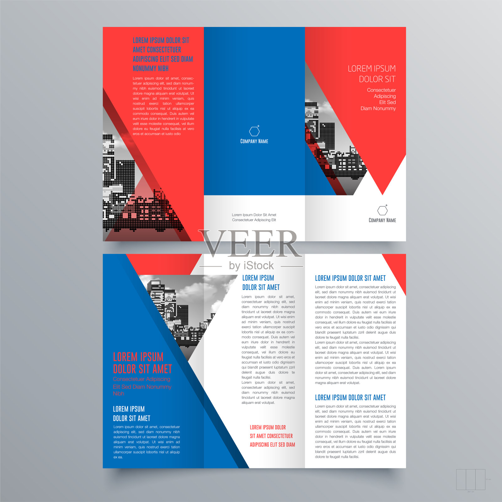 宣传册设计，宣传册模板，创意三折，趋势宣传册设计模板素材