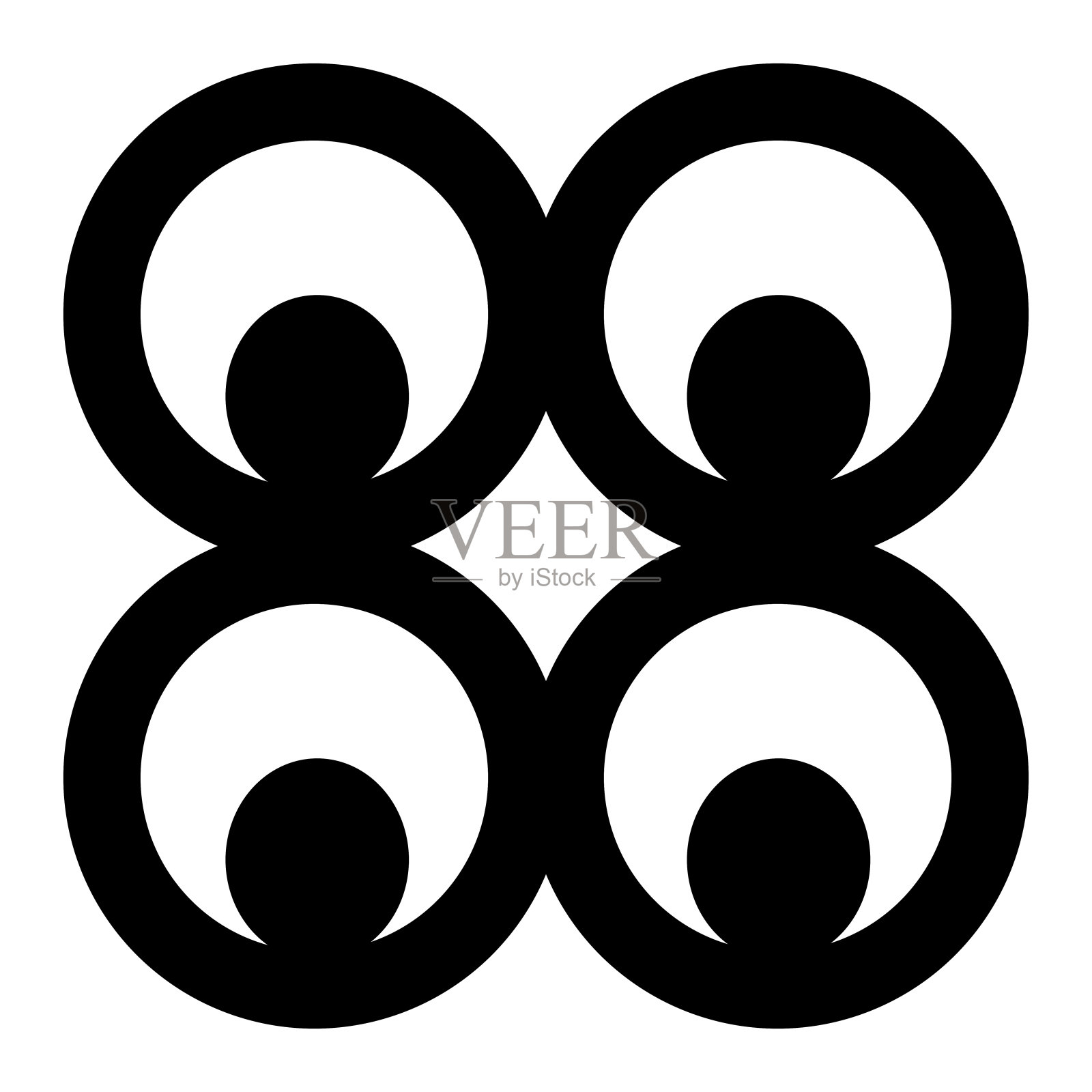 阿丁克拉伴侣马西谨慎的象征插画图片素材