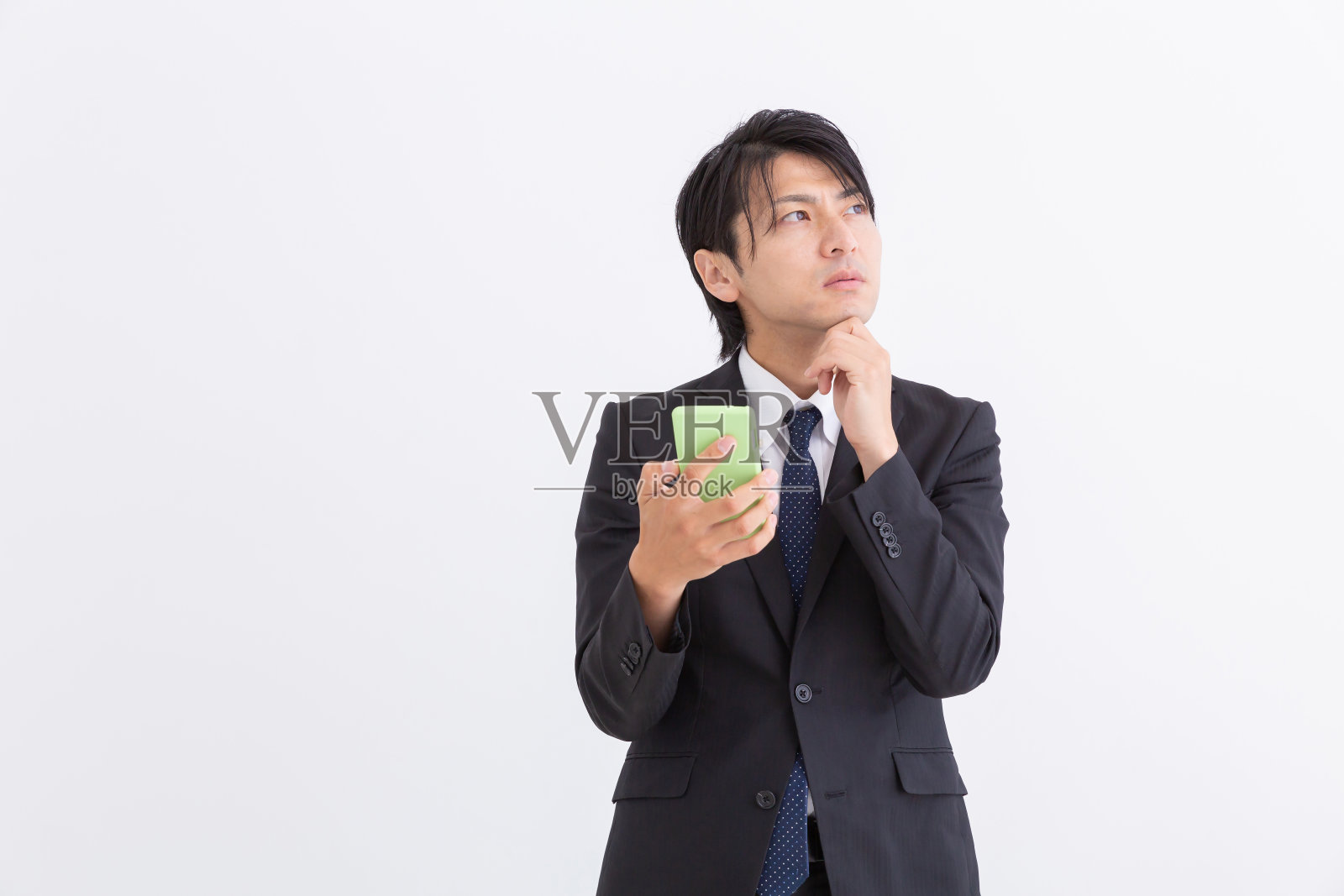 使用智能手机的商人会想，照片摄影图片