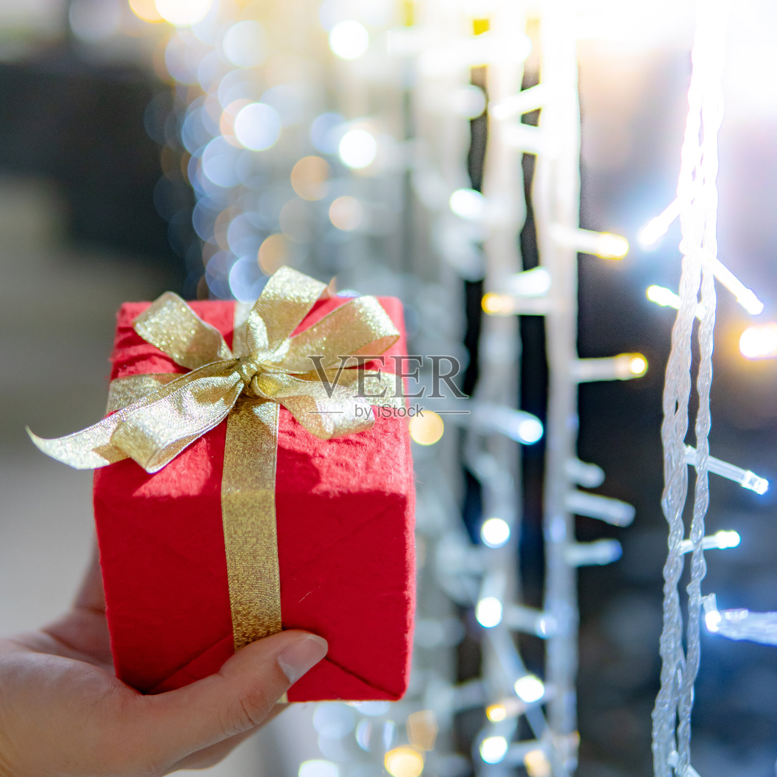 圣诞礼盒或新年礼物照片摄影图片