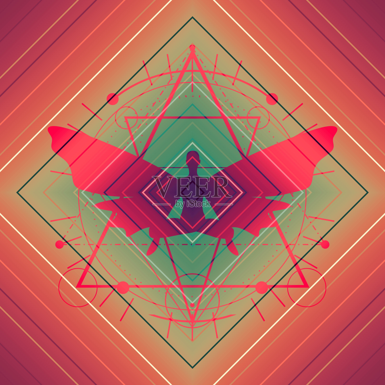 深奥的神秘符号插画图片素材