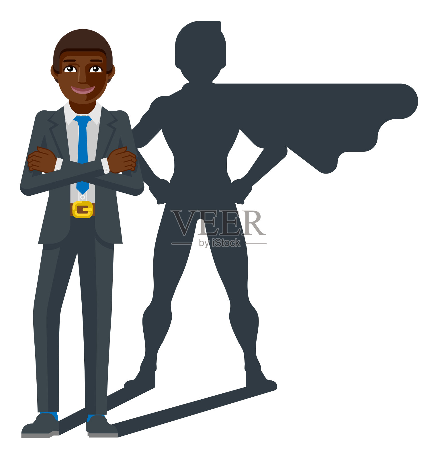 商业人物超级英雄卡通吉祥物插画图片素材