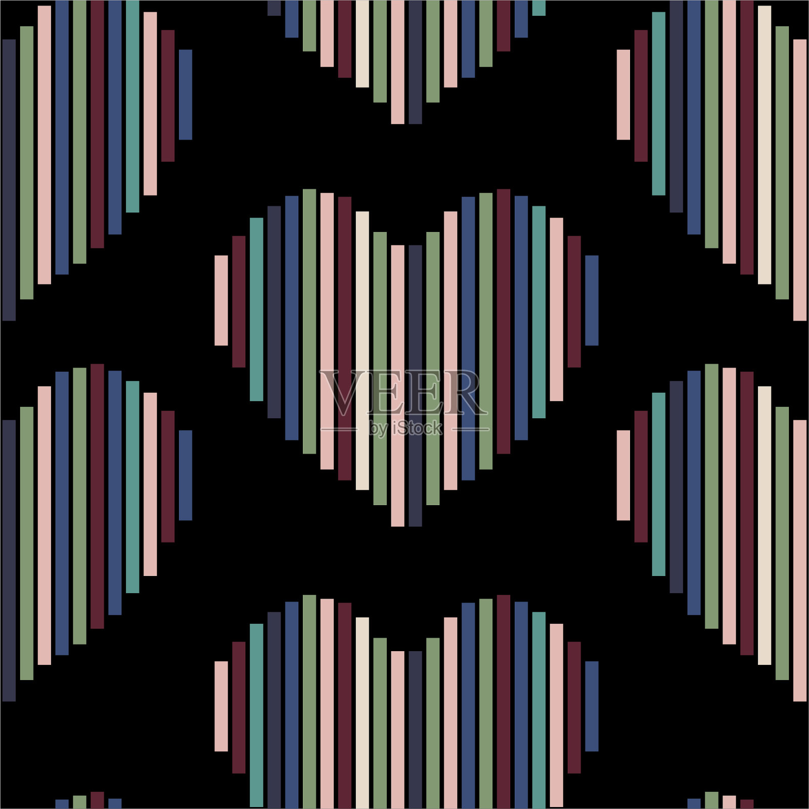 时尚的彩色条纹创建甜蜜的心无缝图案矢量eps10，设计的时装面料，网页，壁纸，包装和所有印花插画图片素材