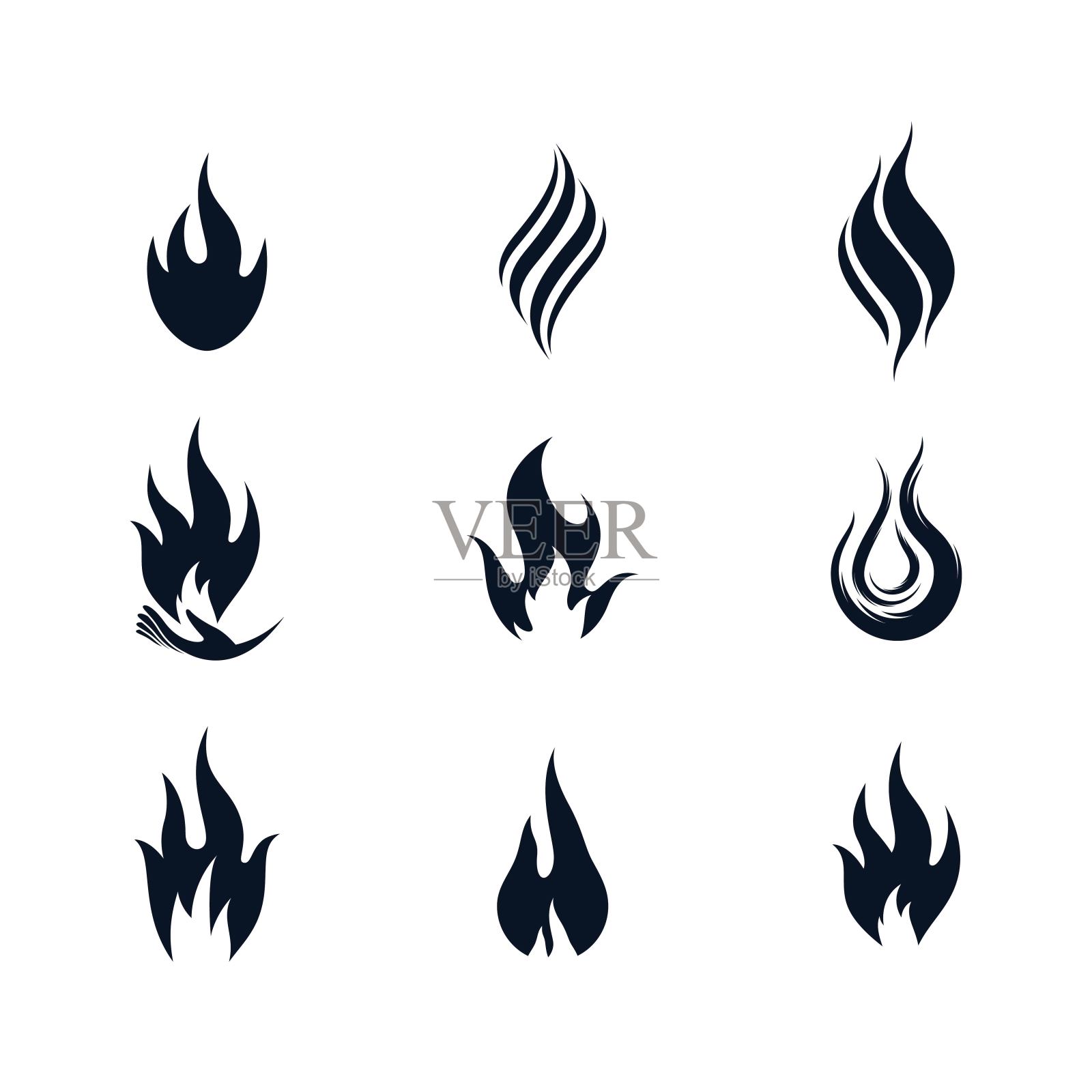 火符号矢量图标图标素材