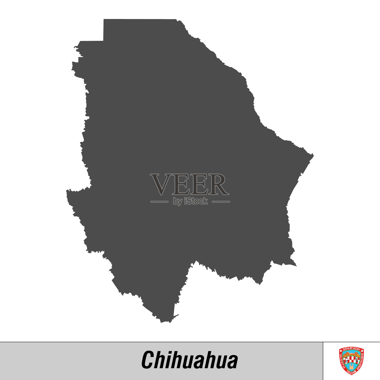 高质量的地图与旗帜州墨西哥插画图片素材