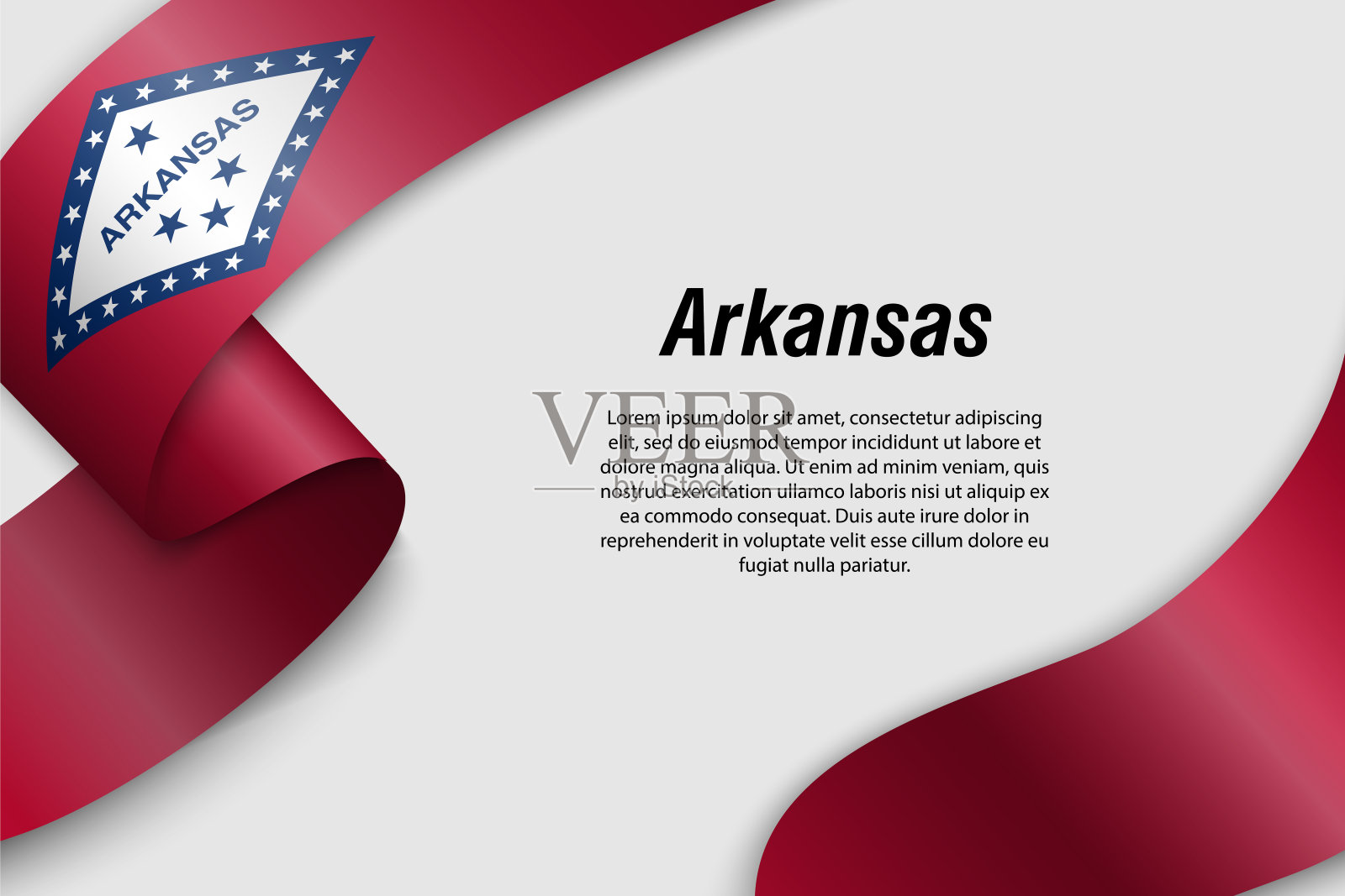 用旗帜飘扬的丝带或旗帜设计模板素材