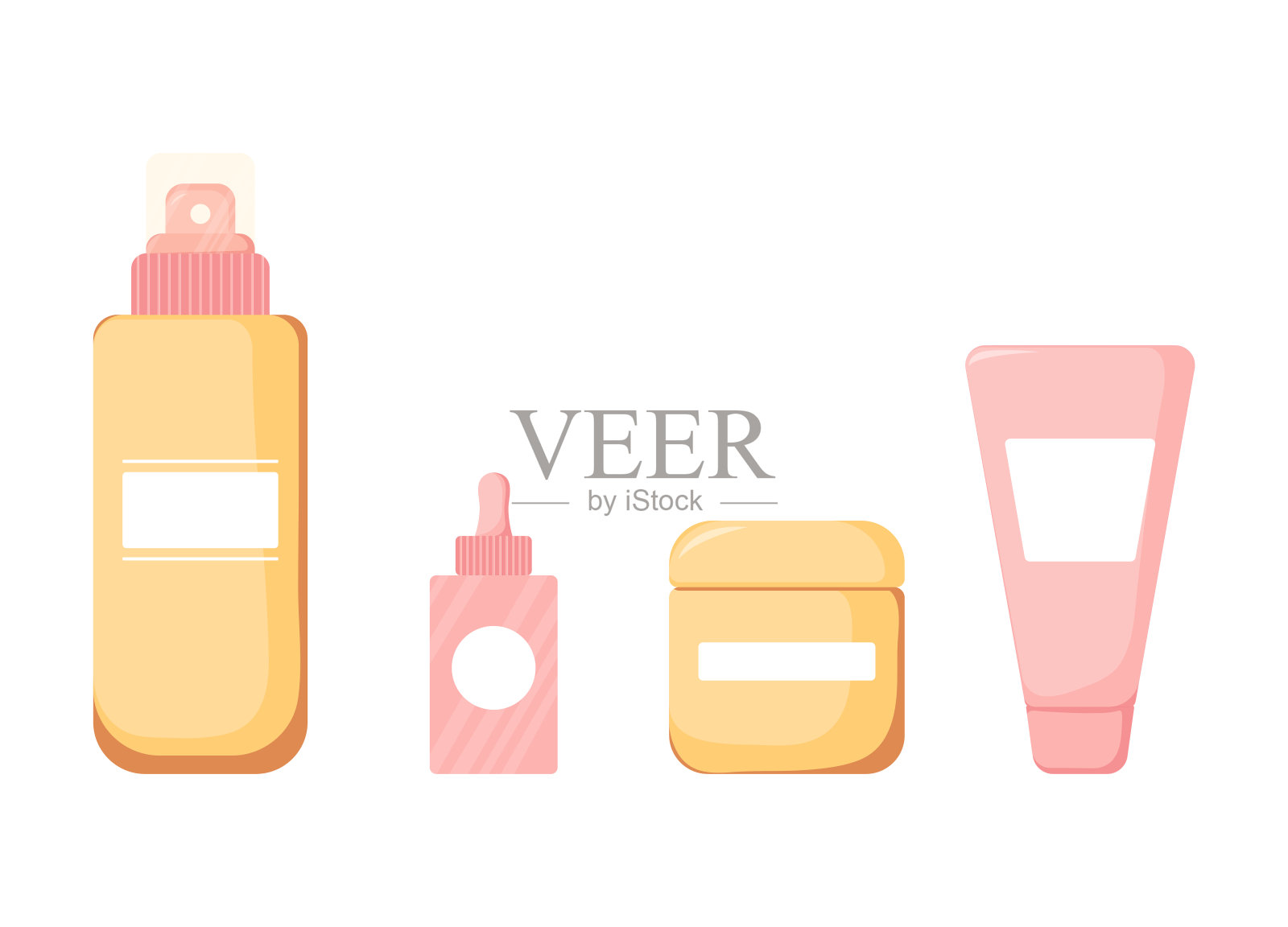 美丽女人的脸自然美容向量插画图片素材