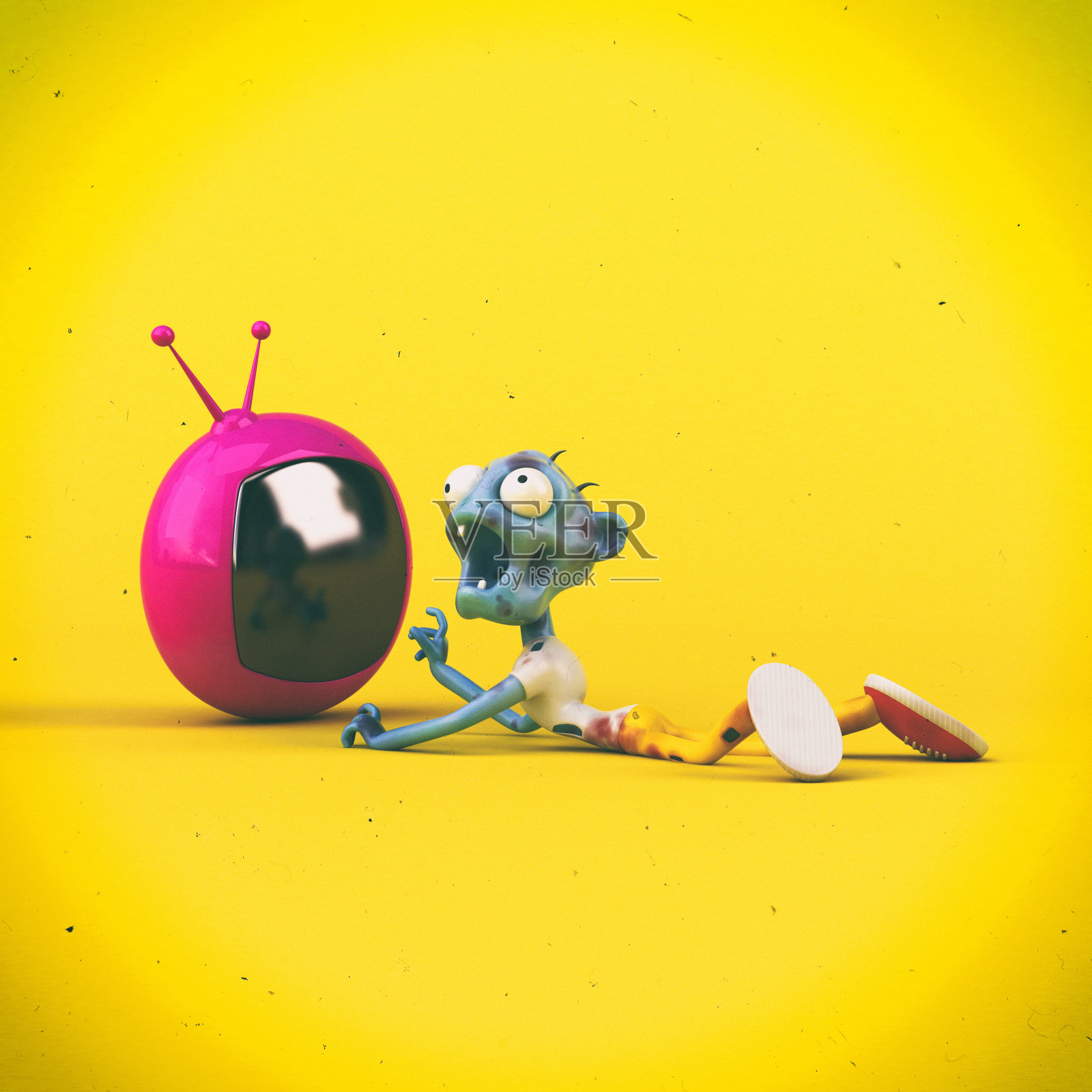 僵尸和媒体- 3D插图插画图片素材