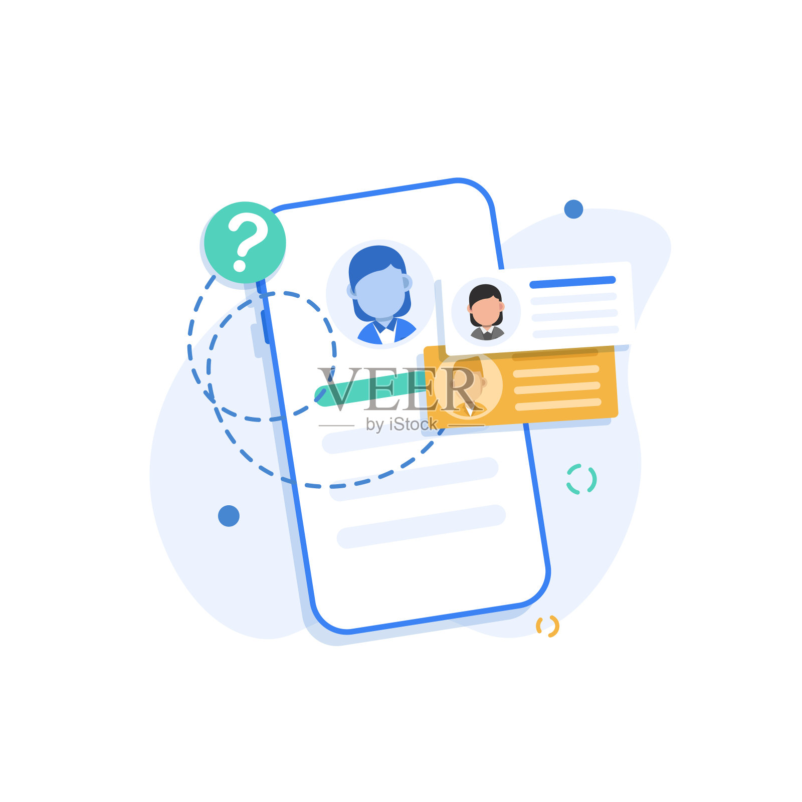 智能手机和通信插画图片素材