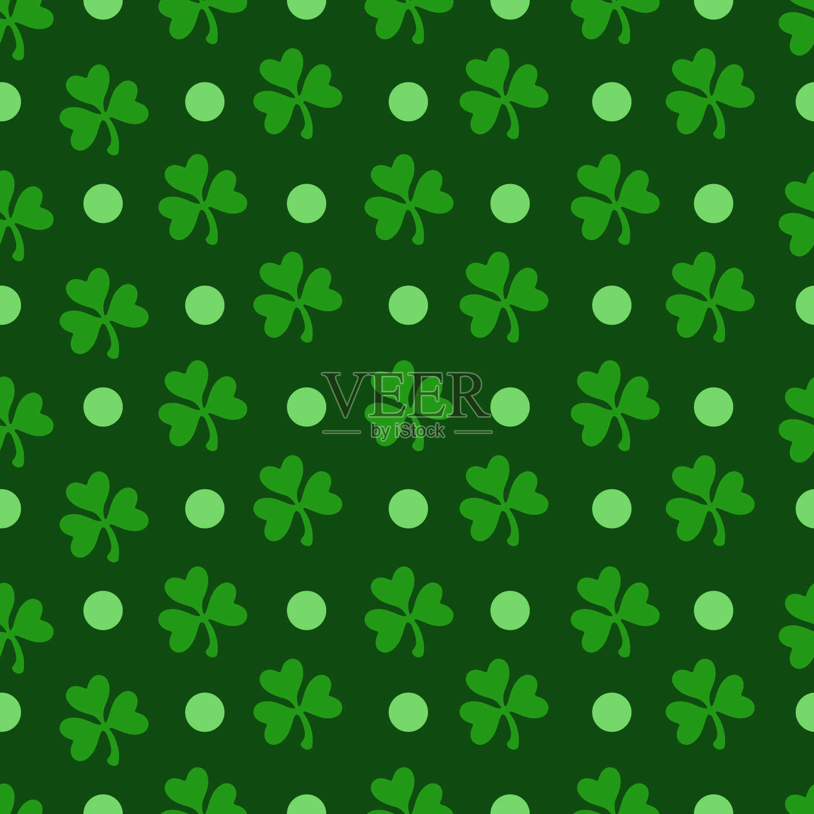 圣帕特里克节无缝模式插画图片素材
