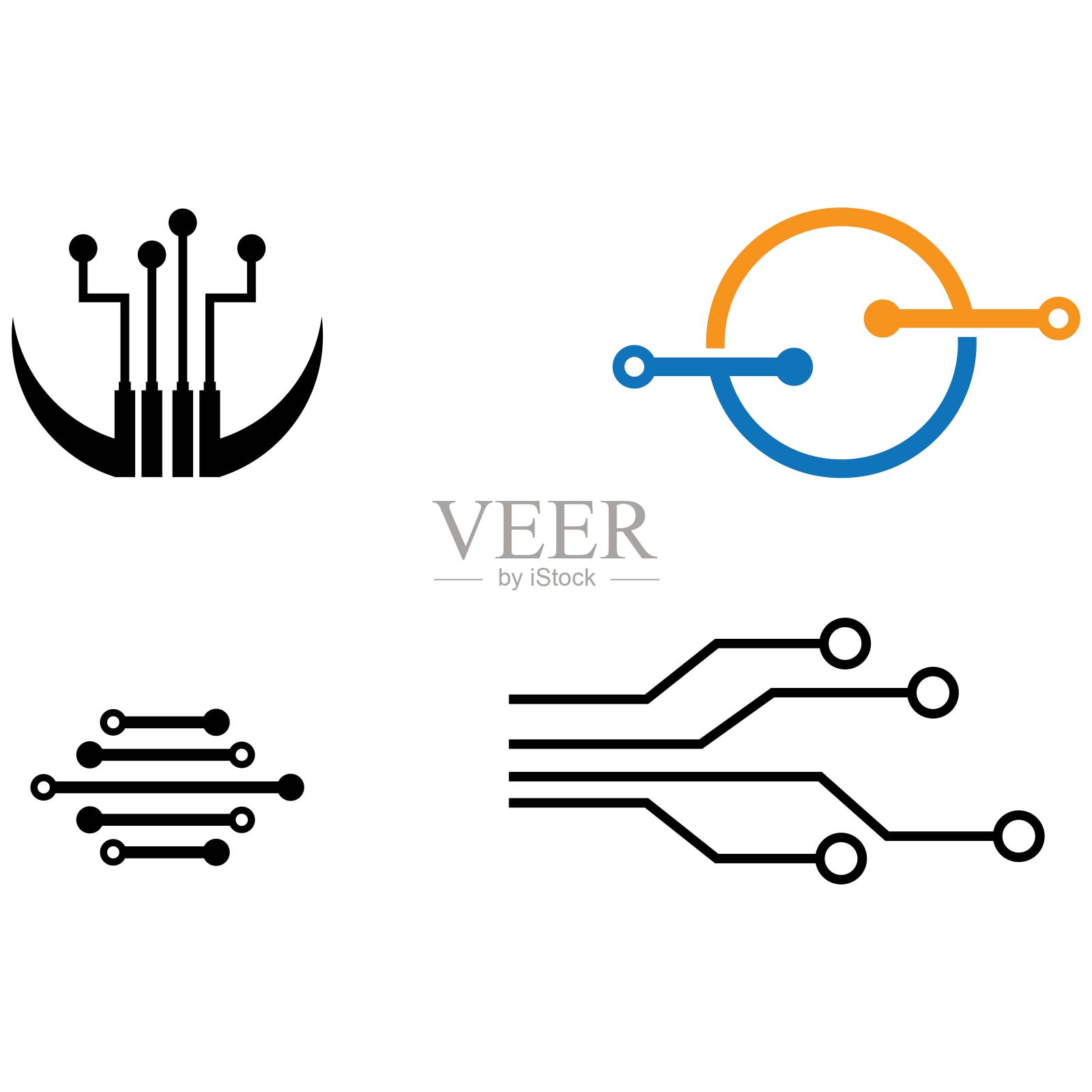 电路模板向量设计元素图片