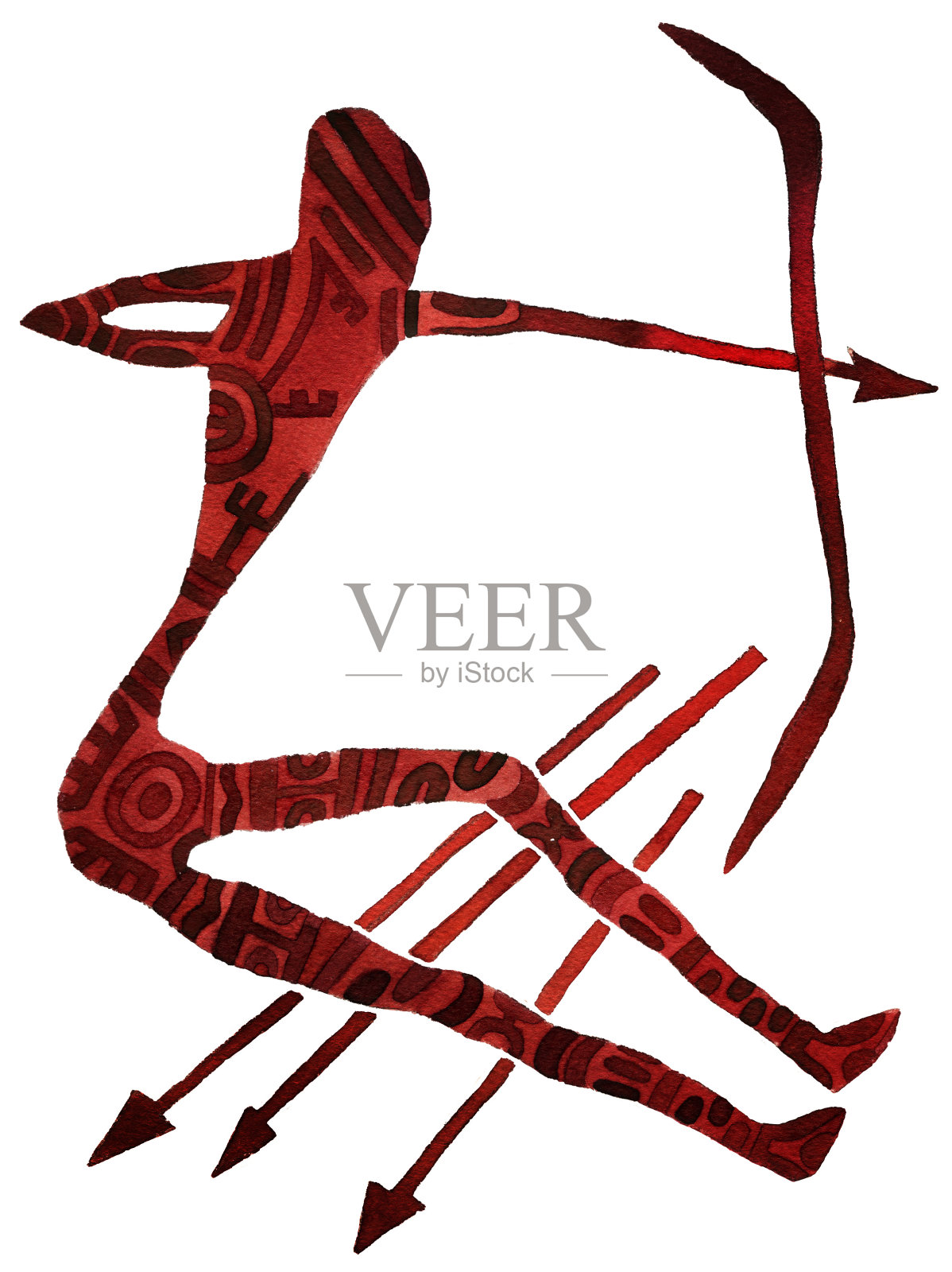 占星术符号，白底人马座设计元素图片