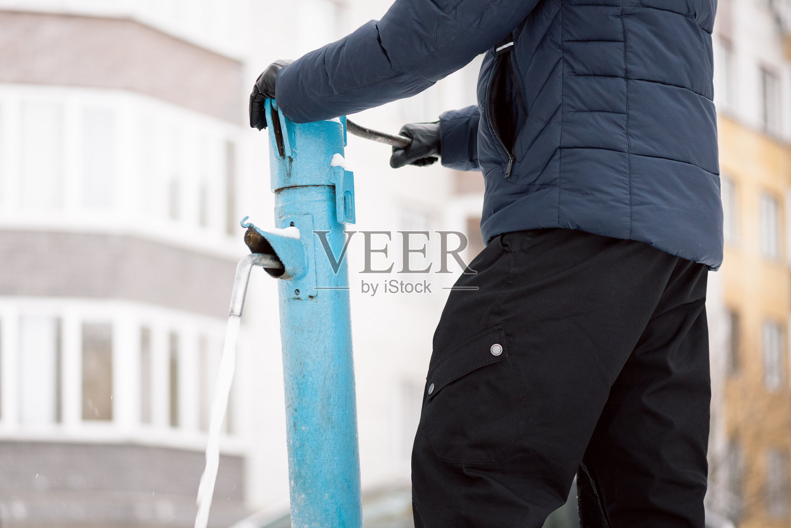 老街水管站。照片摄影图片