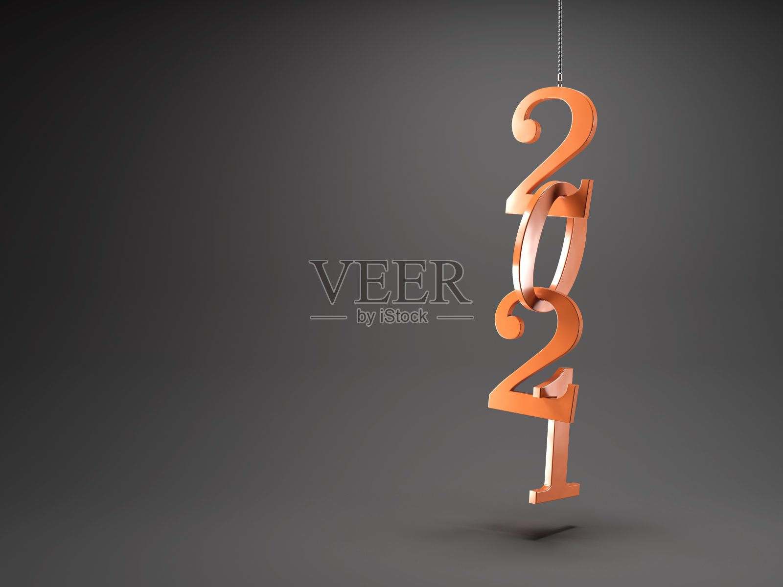 新年2021创意设计概念- 3D渲染图像照片摄影图片