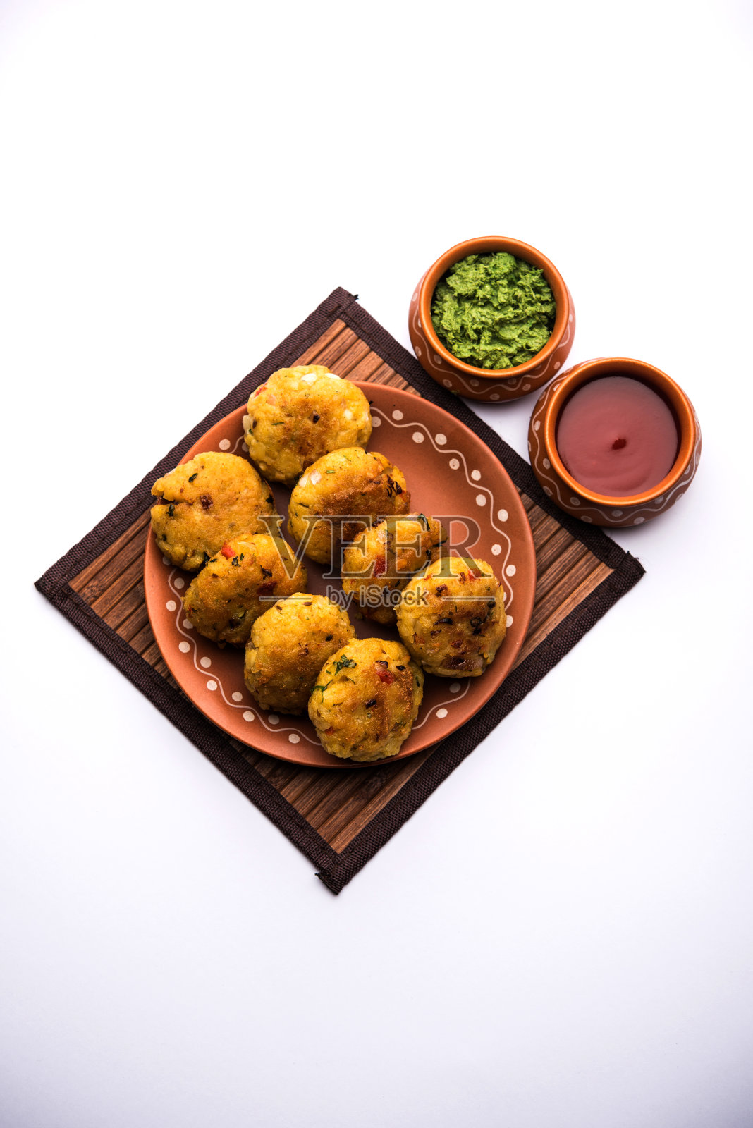 战斗波哈卷，馅饼或提基照片摄影图片