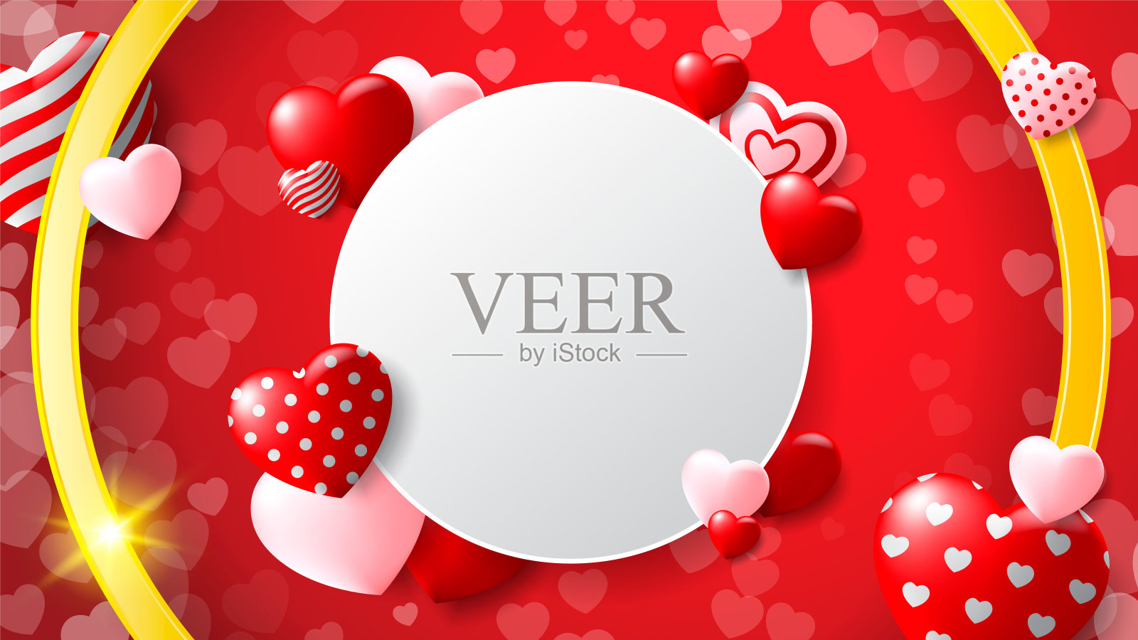 情人节的概念背景。矢量图插画图片素材