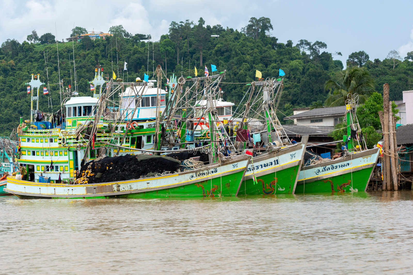 泰国渔船照片摄影图片