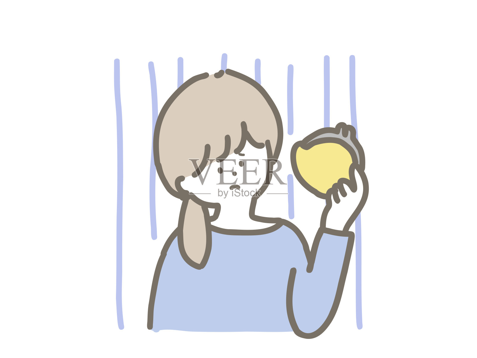 需要钱的女人插画图片素材