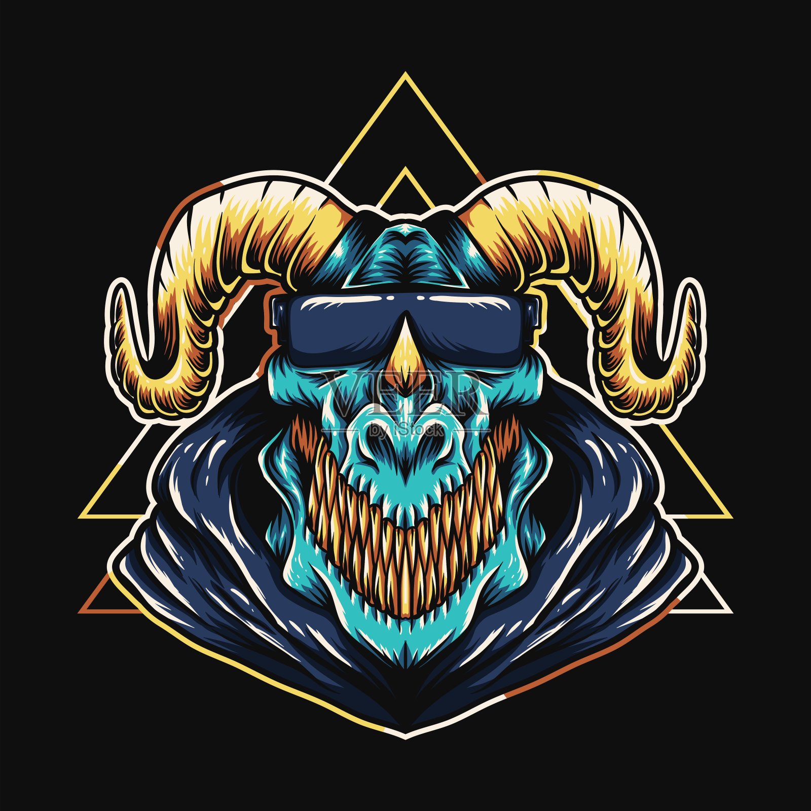 怪物眼镜矢量插图插画图片素材