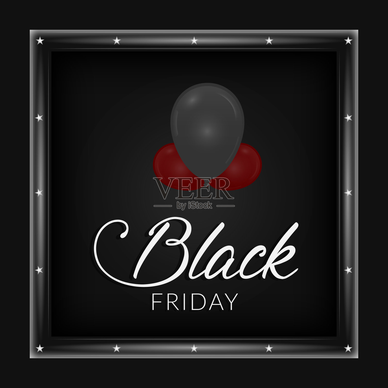 优雅的黑色星期五海报插画图片素材