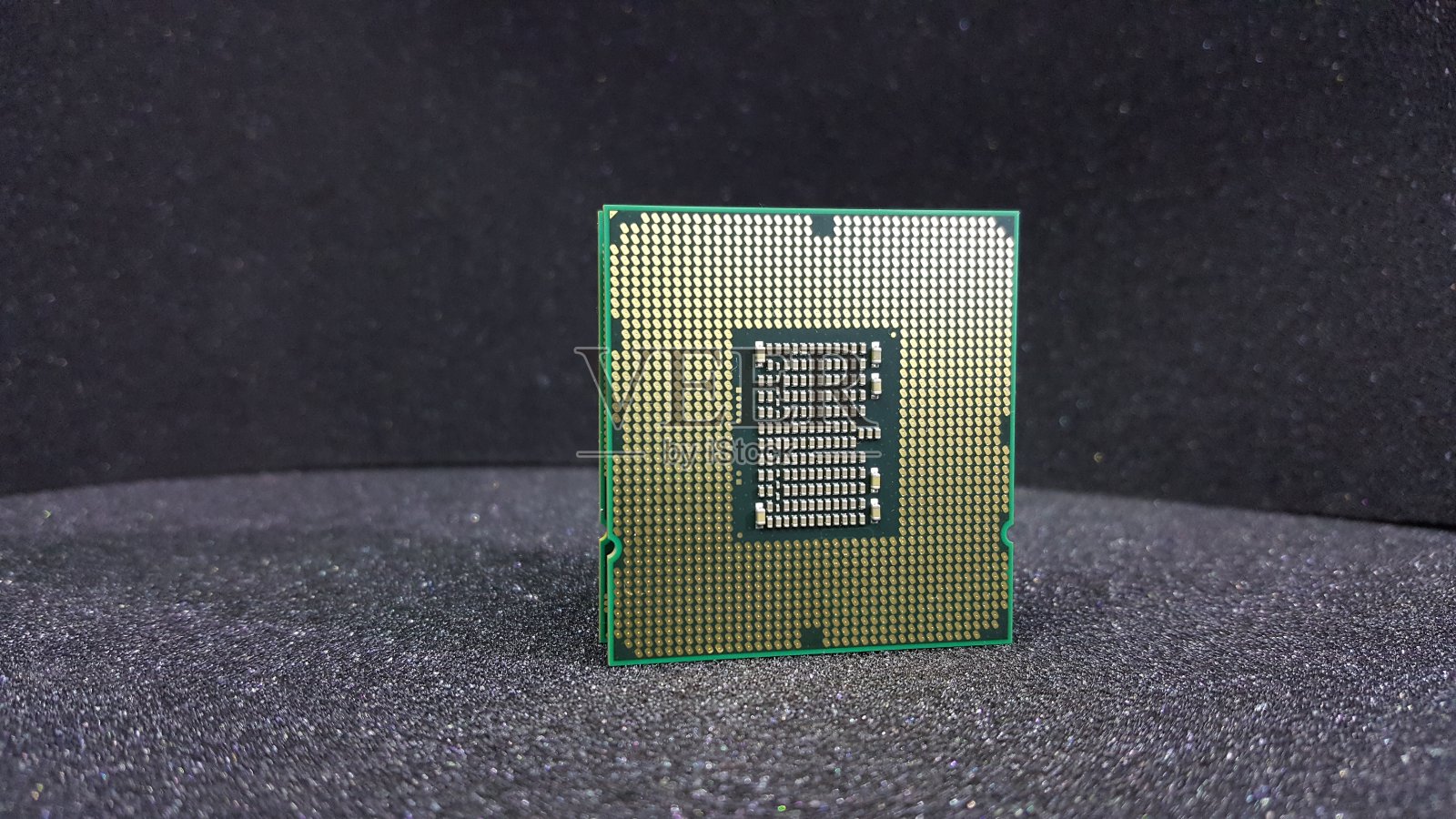 英特尔旧电脑CPU微距特写照片摄影图片