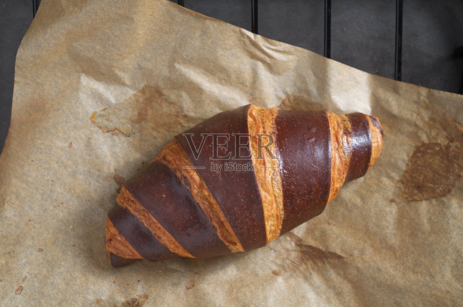 用巧克力羊角面包照片摄影图片