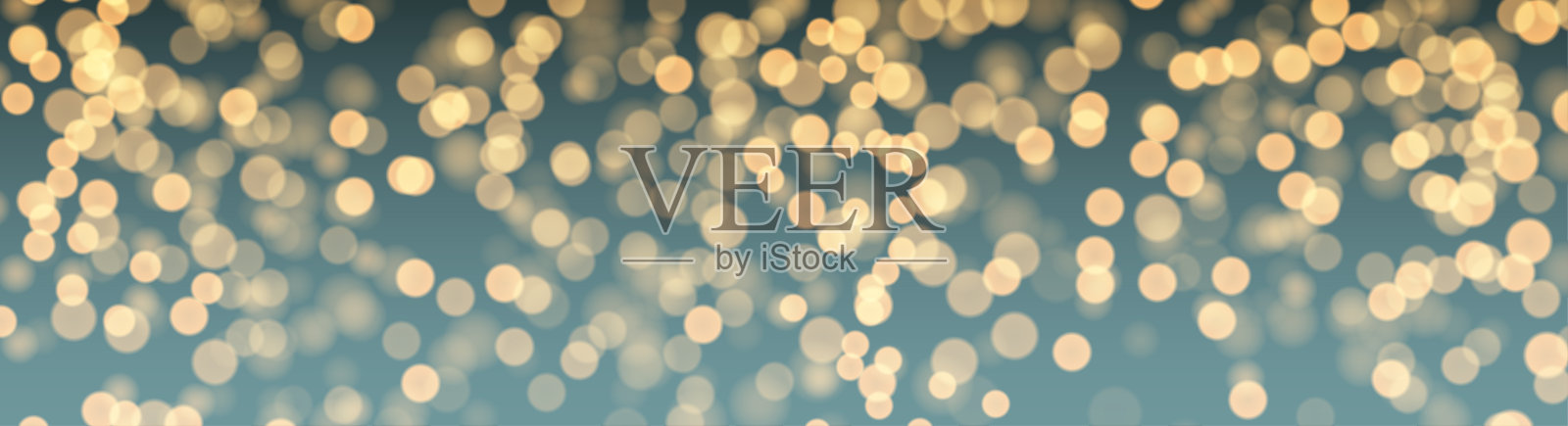 圣诞和新年贺卡与散焦灯光在蓝色。插画图片素材