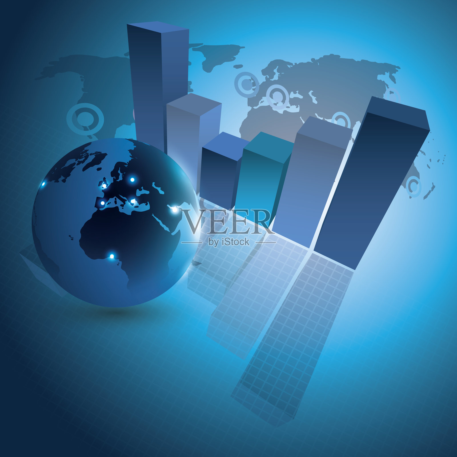 全球商业-信息图设计模板插画图片素材