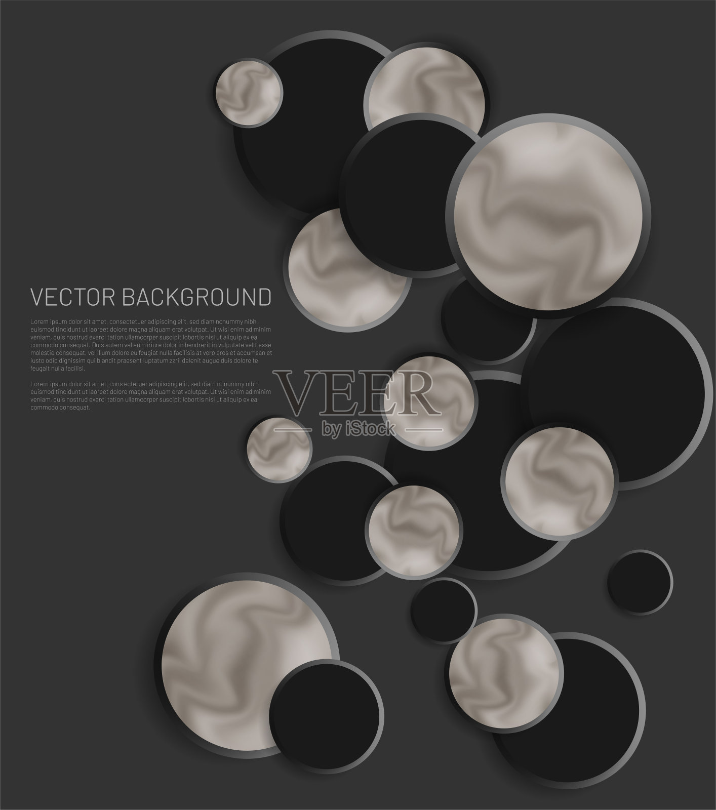 现代抽象圆矢量背景。重叠、简约的圆形设计理念。矢量插图的壁纸，横幅，背景等空间的文本插画图片素材