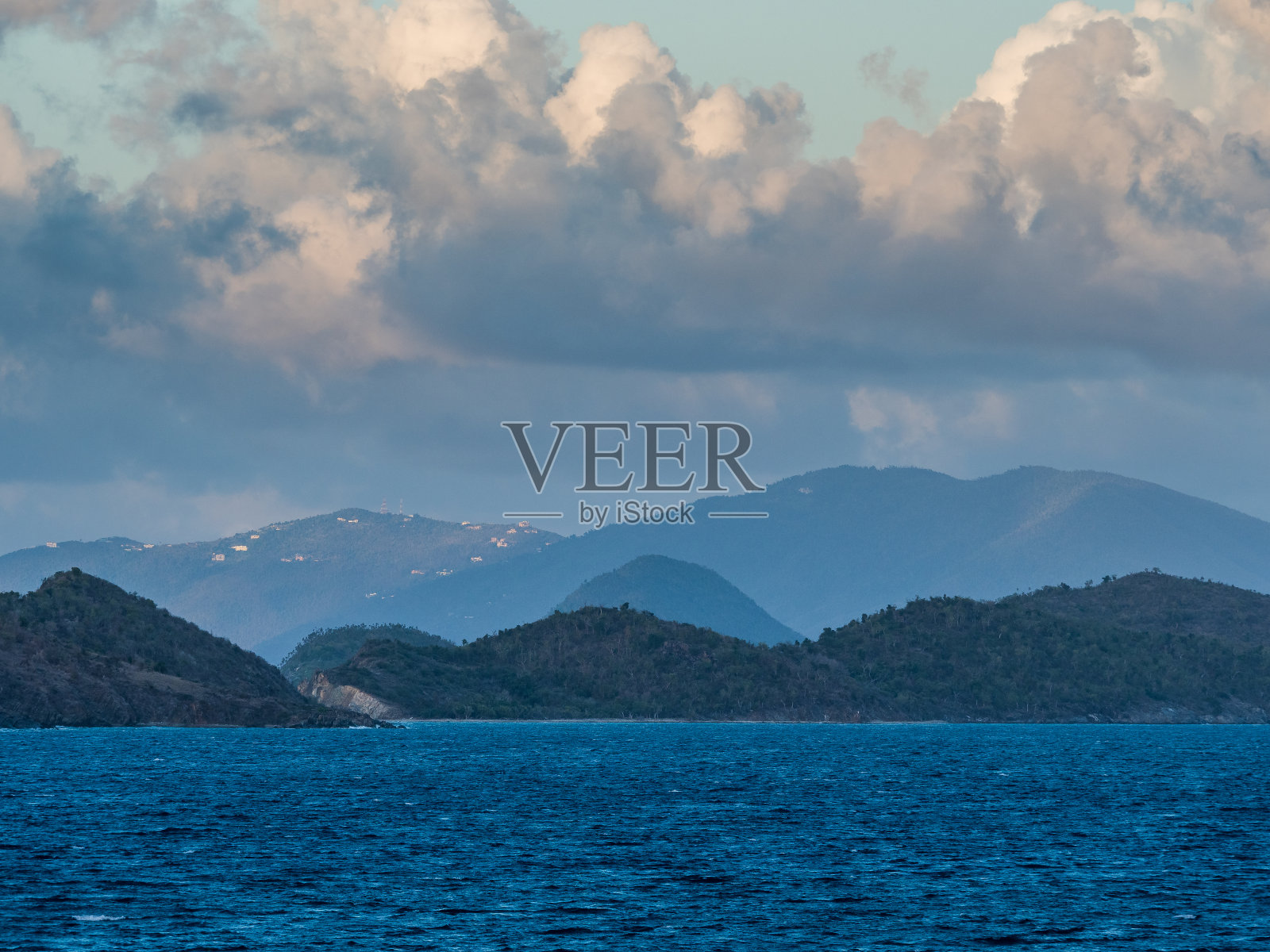 加勒比海和维尔京群岛的全景照片摄影图片