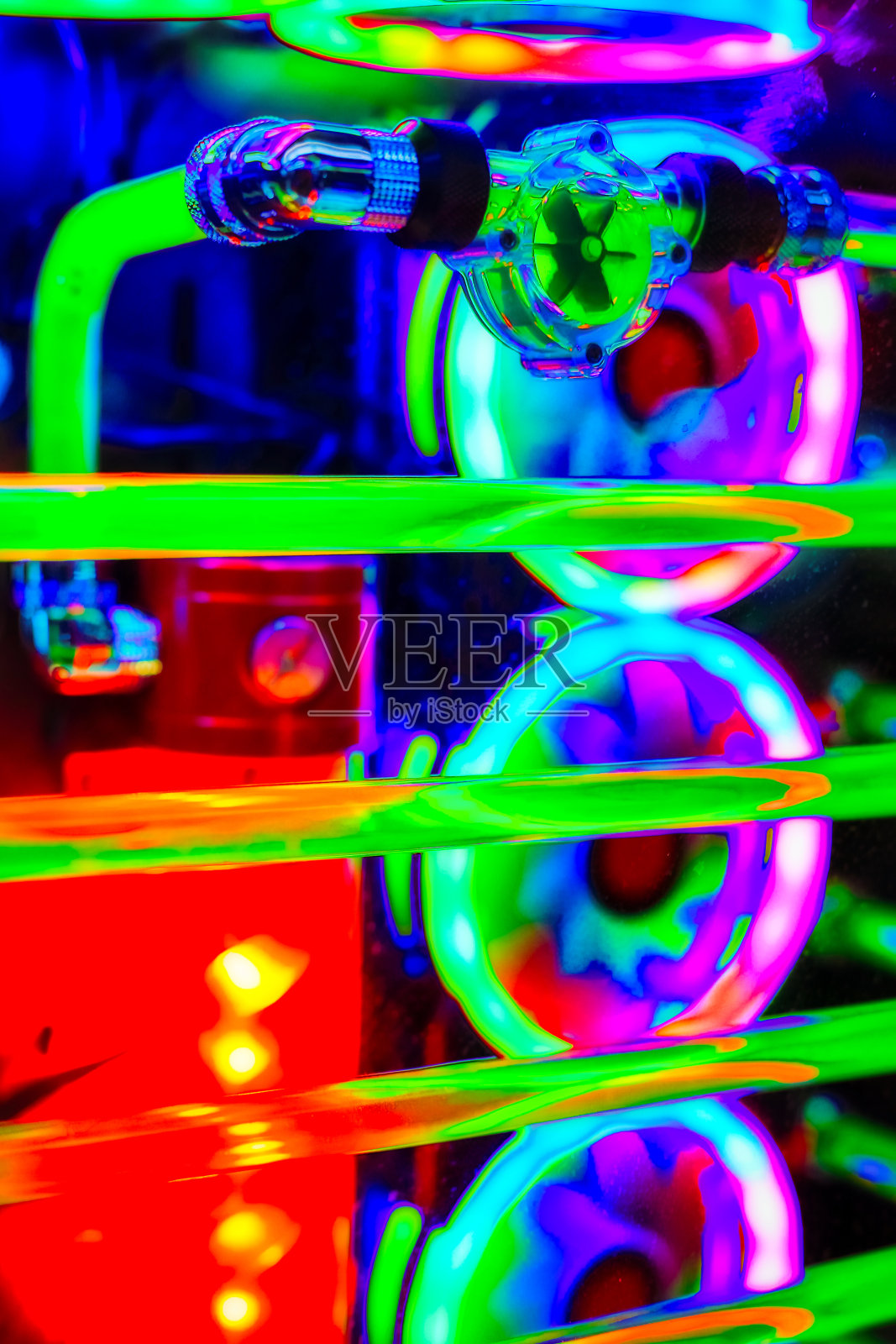 电脑机箱，液体冷却，照片摄影图片