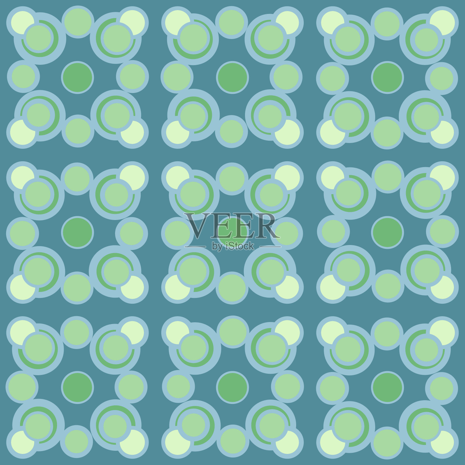 抽象的重复的圈子。矢量斑点无缝模式。插画图片素材