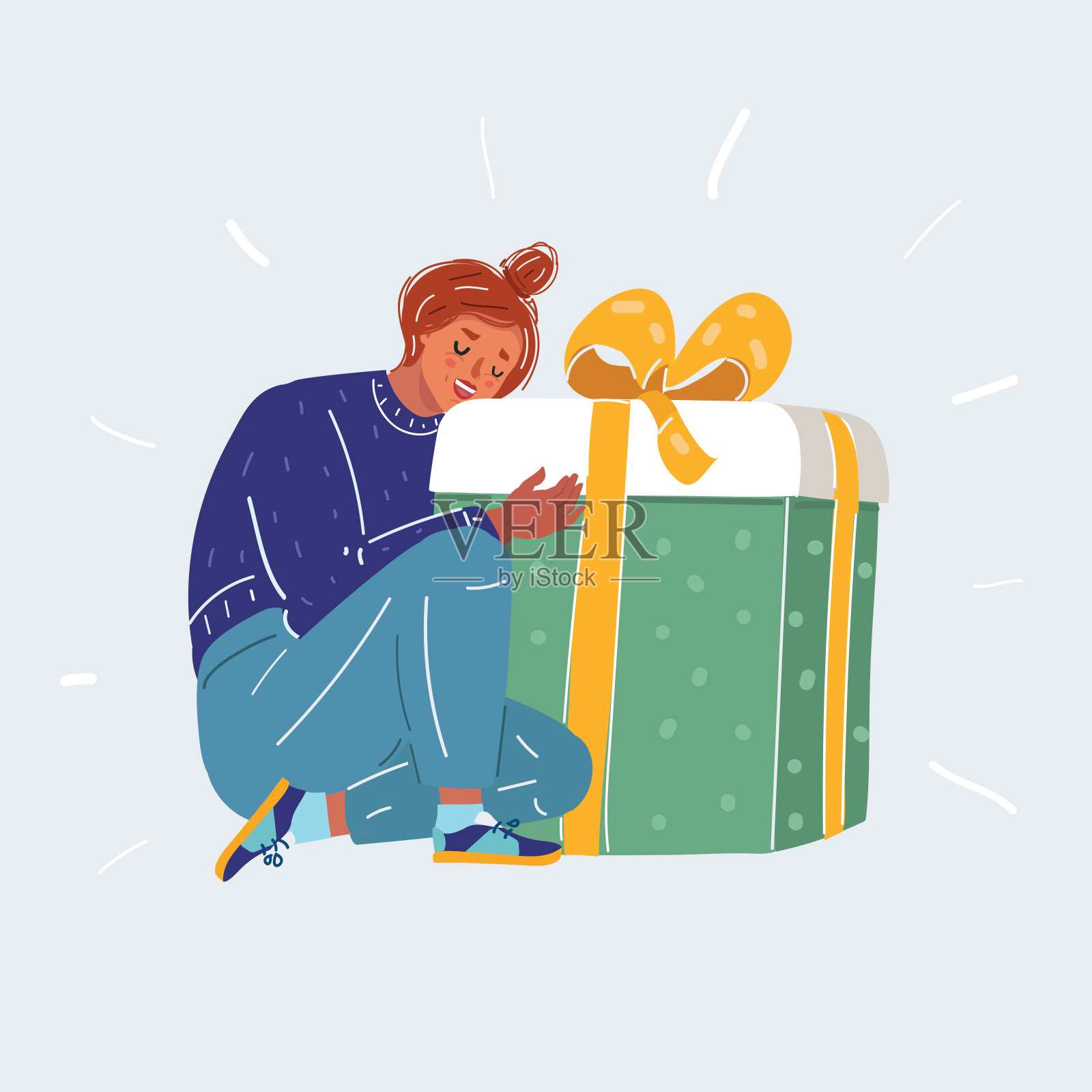 礼物和礼物的概念。插画图片素材
