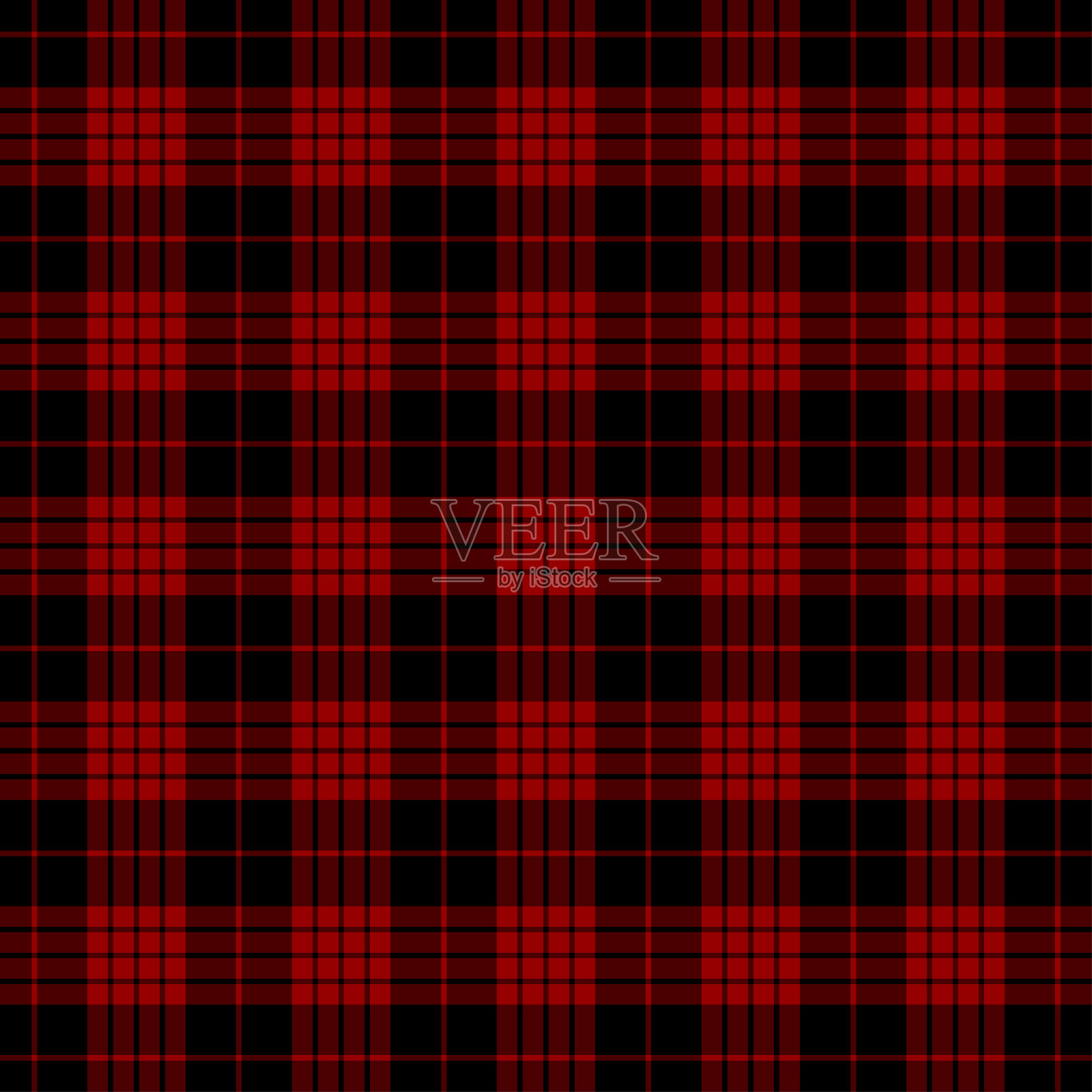格子红和黑色无缝图案。插画图片素材