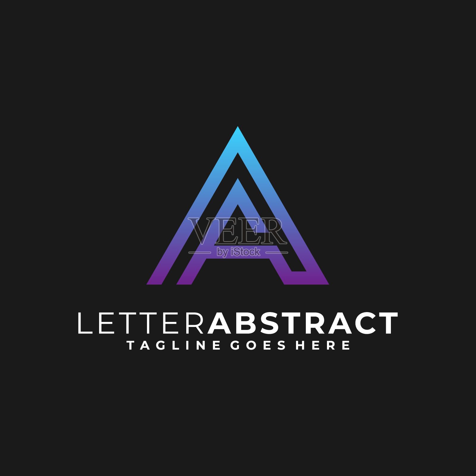 字母A彩色插图矢量设计模板插画图片素材