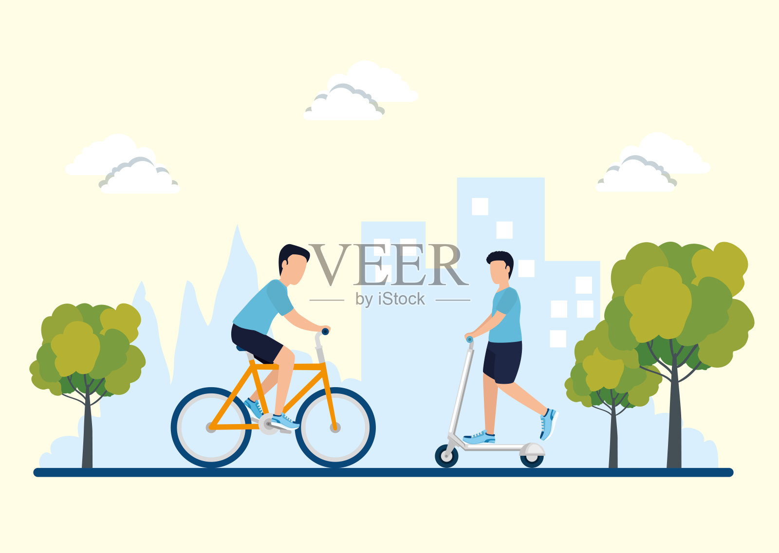 人与健康生活方式的概念矢量设计插画图片素材