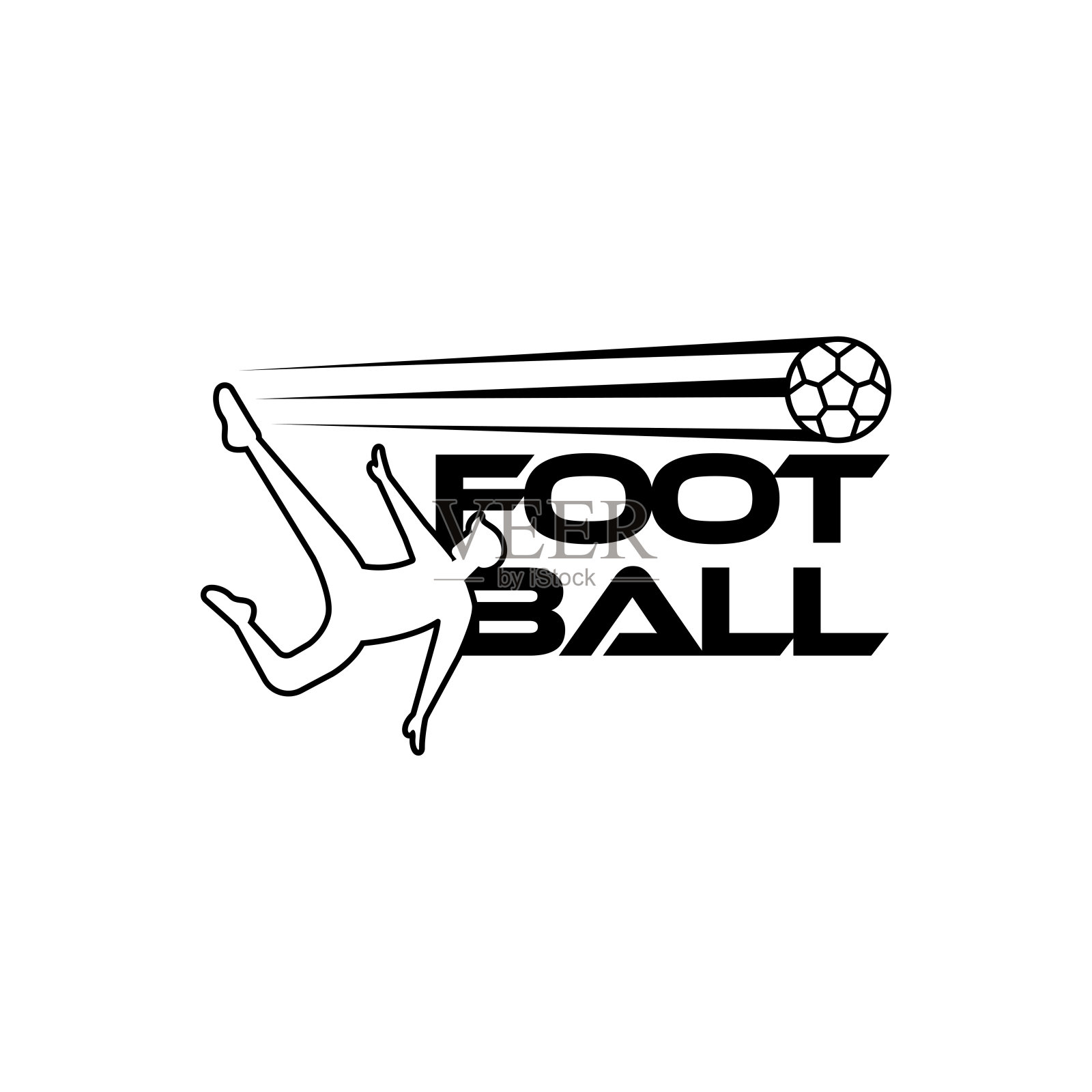 足球矢量图：带足球文字和球员插画图片素材